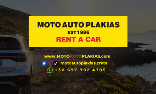 Moto Auto Plakias S.A. Rent A Car Crete, Chania Airport